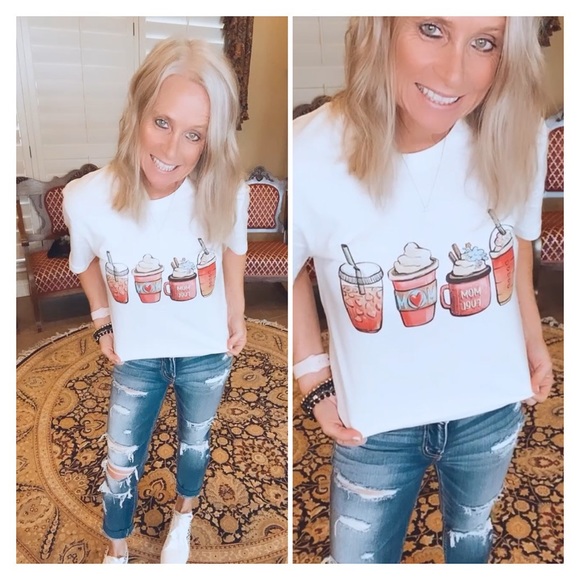 Mom Fuel Coffee Graphic Tee - Picture 1 of 3